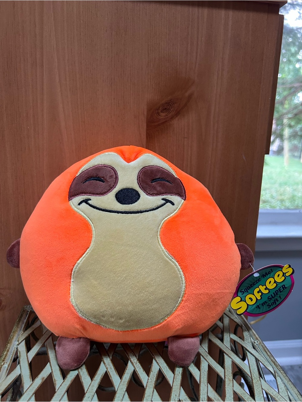Softees Orange Sloth Plush - Super Soft Kids Stuffed Animal